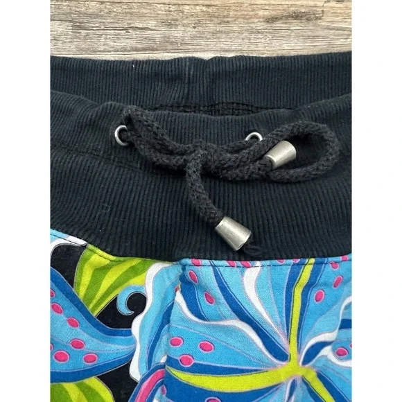 Nilla Shields Pants Floral Print Cotton Psychedelic Hippie Boho 70's Vibe ~LARGE - Picture 3 of 12